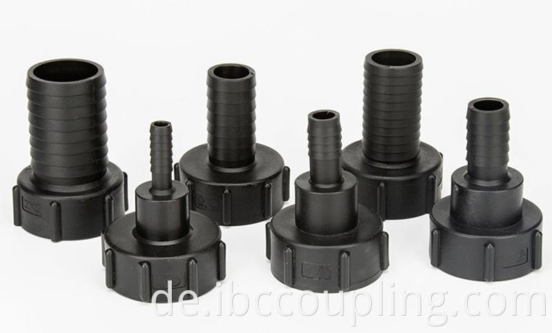 IBC coupling PP 1" Hose tail pipe fittings